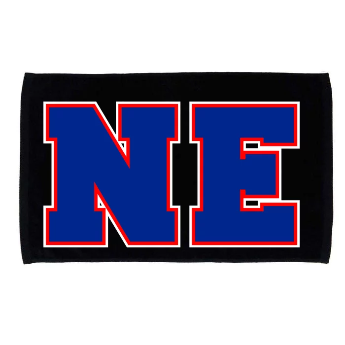 NE New England Massachusetts College Letters Football Fan Block Letters Microfiber Hand Towel