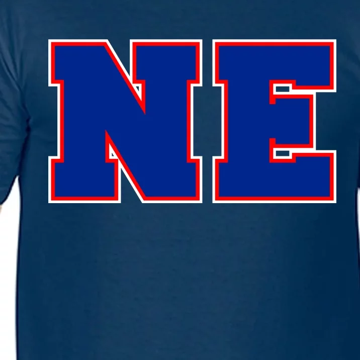 NE New England Massachusetts College Letters Football Fan Block Letters Comfort Colors T-Shirt