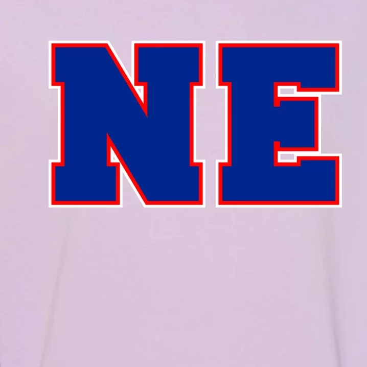 NE New England Massachusetts College Letters Football Fan Block Letters Garment-Dyed Sweatshirt