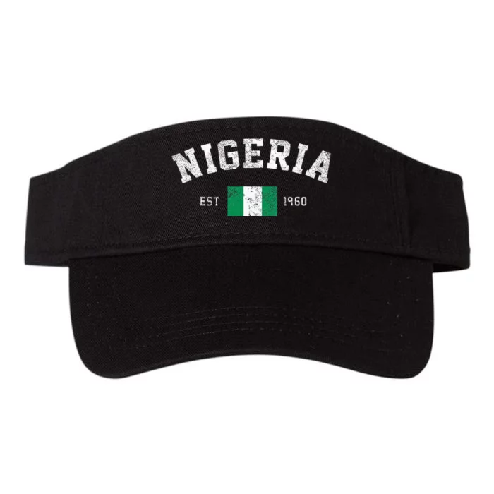 Nigeria Est. 1960 Nigerian Flag Independence Day Valucap Bio-Washed Visor