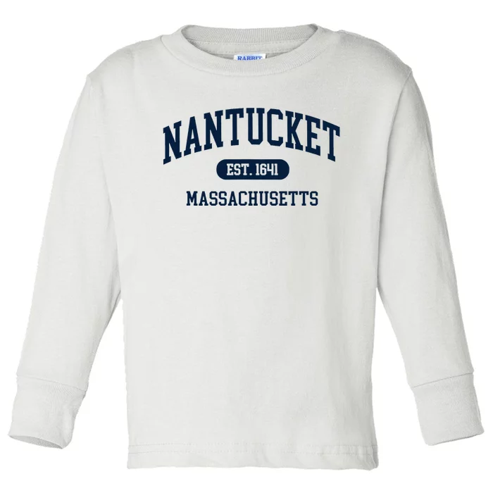 Nantucket Est 1641 Massachusetts Ma Toddler Long Sleeve Shirt