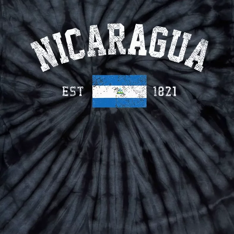 Nicaragua Est. 1821 Nicaraguan Flag Independence Day Tie-Dye T-Shirt