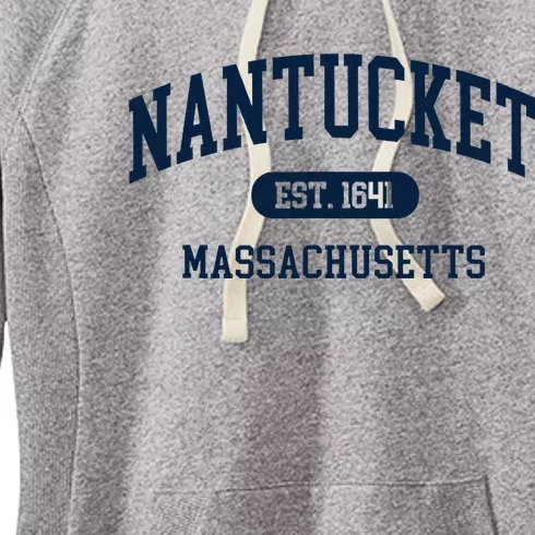 Nantucket Est 1641 Massachusetts MA Retro Varsity Style Women's Fleece Hoodie