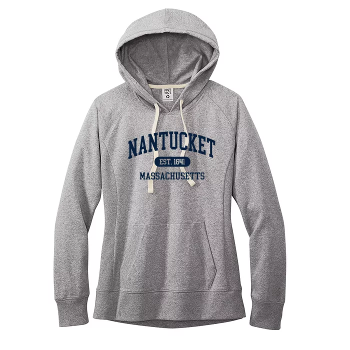 Nantucket Est 1641 Massachusetts MA Retro Varsity Style Women's Fleece Hoodie