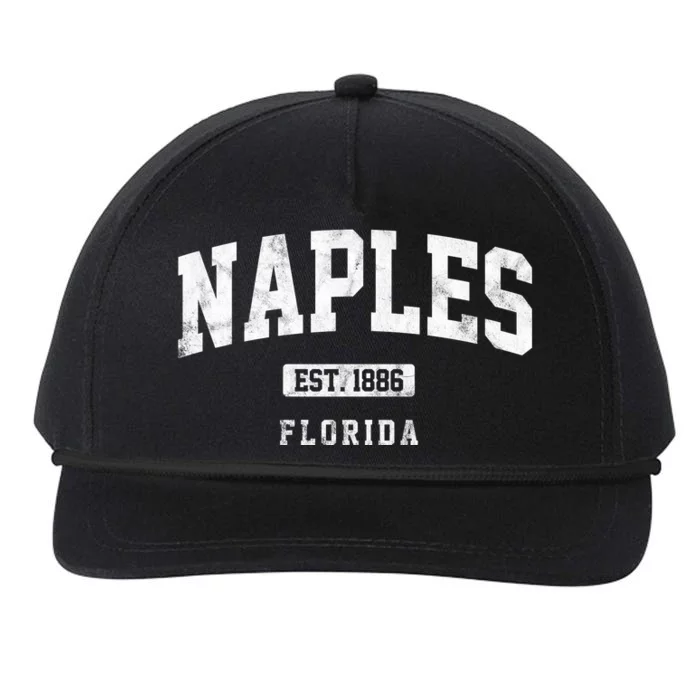 Naples Est 1886 Florida Retro Vintage Snapback Five-Panel Rope Hat