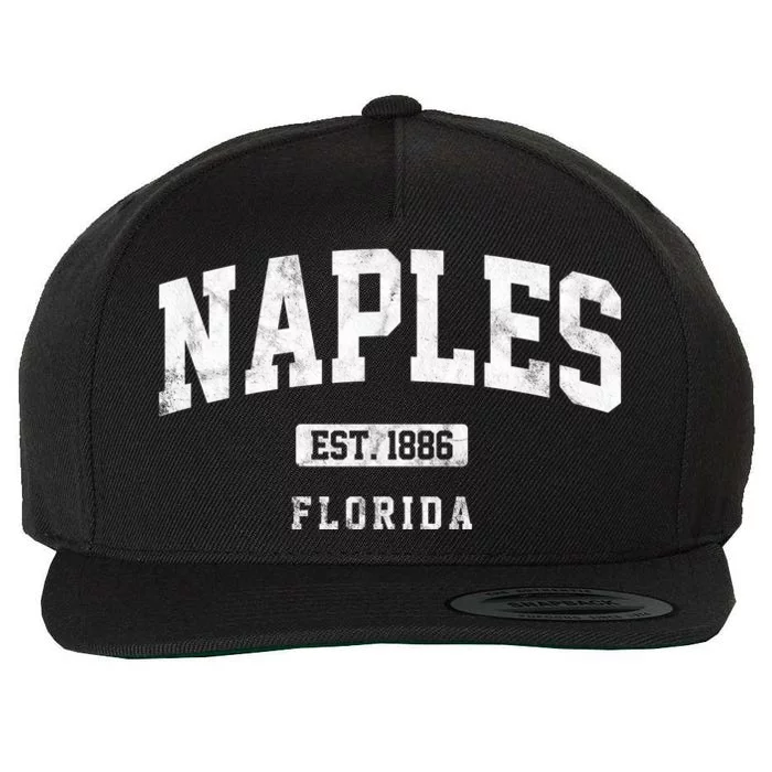 Naples Est 1886 Florida Retro Vintage Wool Snapback Cap