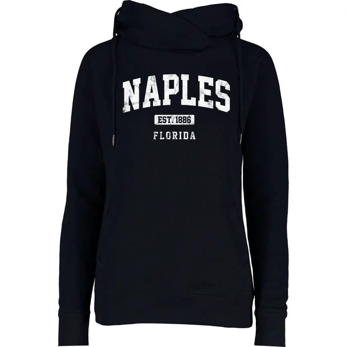 Naples Est 1886 Florida Retro Vintage Womens Funnel Neck Pullover Hood