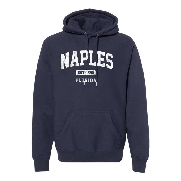 Naples Est 1886 Florida Retro Vintage Premium Hoodie