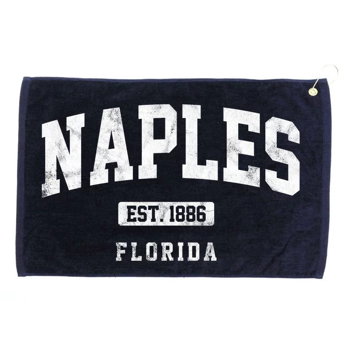 Naples Est 1886 Florida Retro Vintage Grommeted Golf Towel