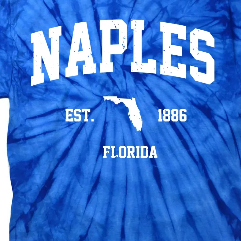 Naples Est 1886 Florida State Pride Retro Tie-Dye T-Shirt