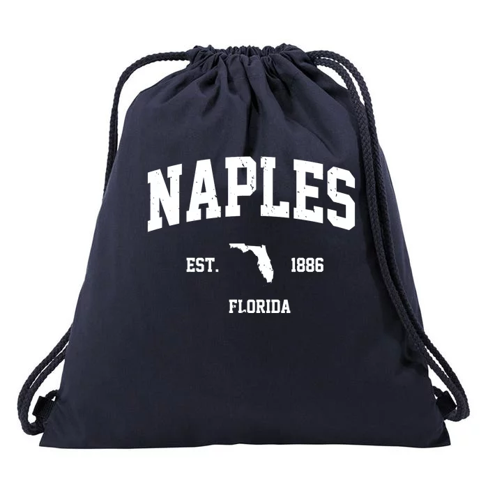 Naples Est 1886 Florida State Pride Retro Drawstring Bag