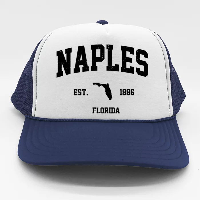 Naples Est 1886 Florida State Pride Retro Trucker Hat