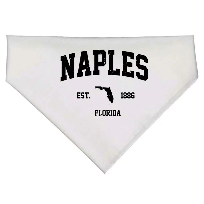 Naples Est 1886 Florida State Pride Retro USA-Made Doggie Bandana