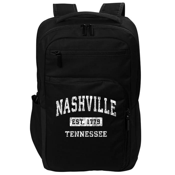 Nashville Est 1779 Tennessee Tn Vintage Established Sports Design Impact Tech Backpack