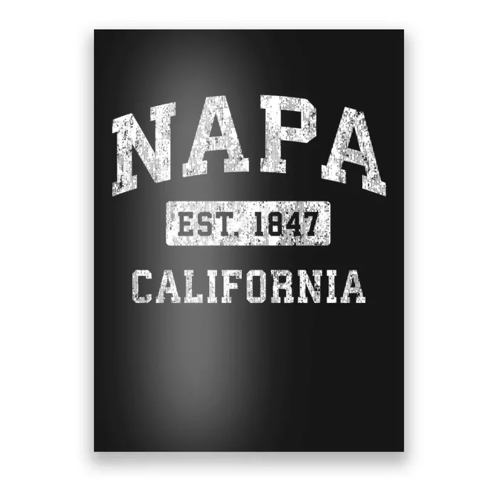 Napa Est 1847 California Ca Vintage Established Sports Design Poster