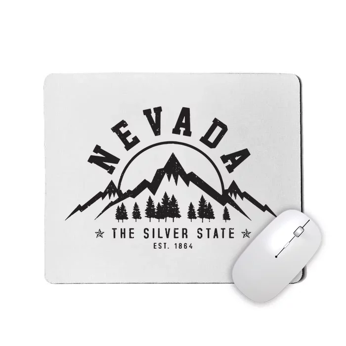 Nevada Est 1864 Vintage Mountains Nature Outdoor Gift Mousepad