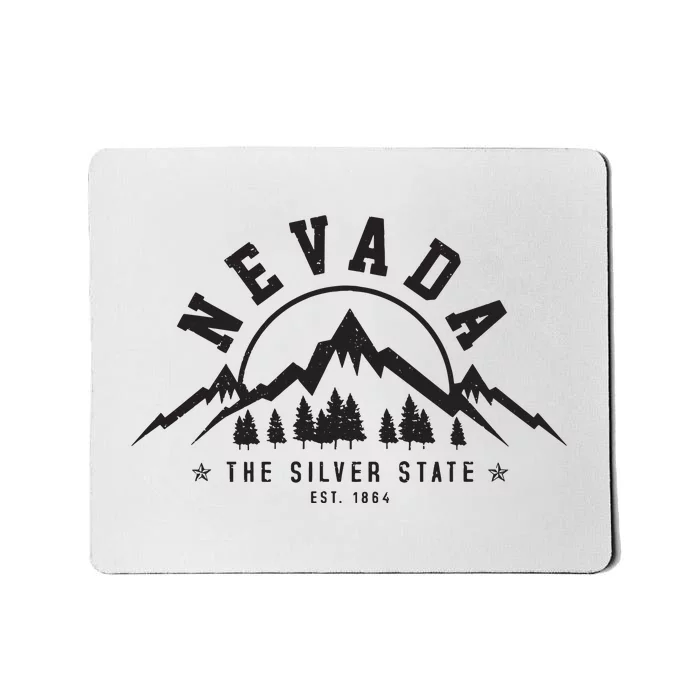 Nevada Est 1864 Vintage Mountains Nature Outdoor Gift Mousepad