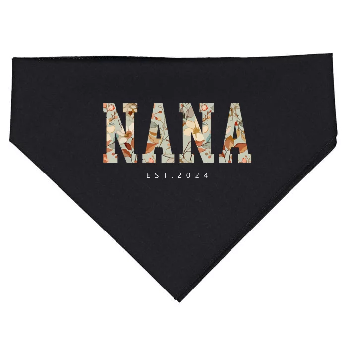 Nana Est 2024 Promoted To Nana Mothers Day USA-Made Doggie Bandana