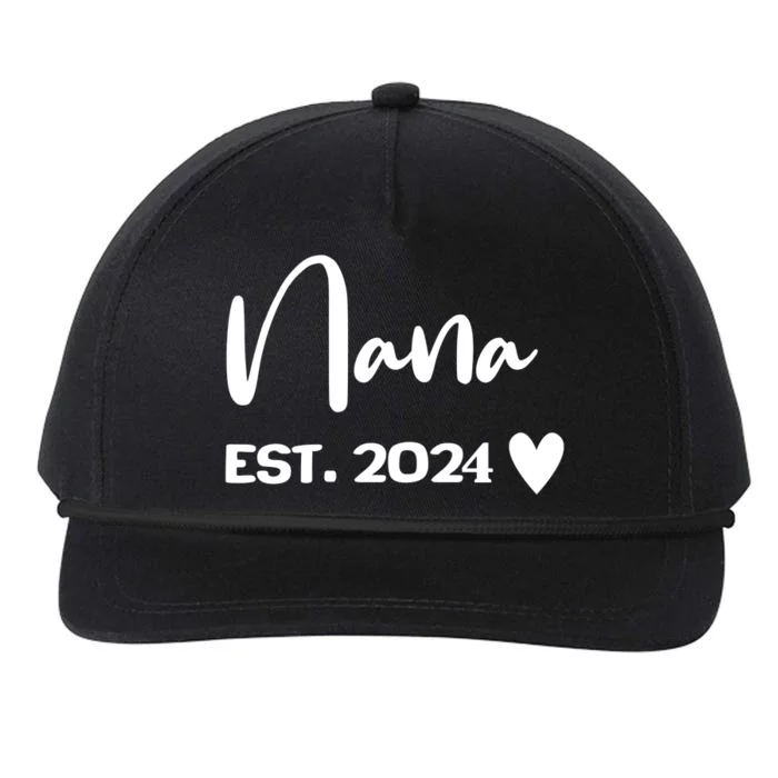 Nana Est. 2024 New Baby Snapback Five-Panel Rope Hat