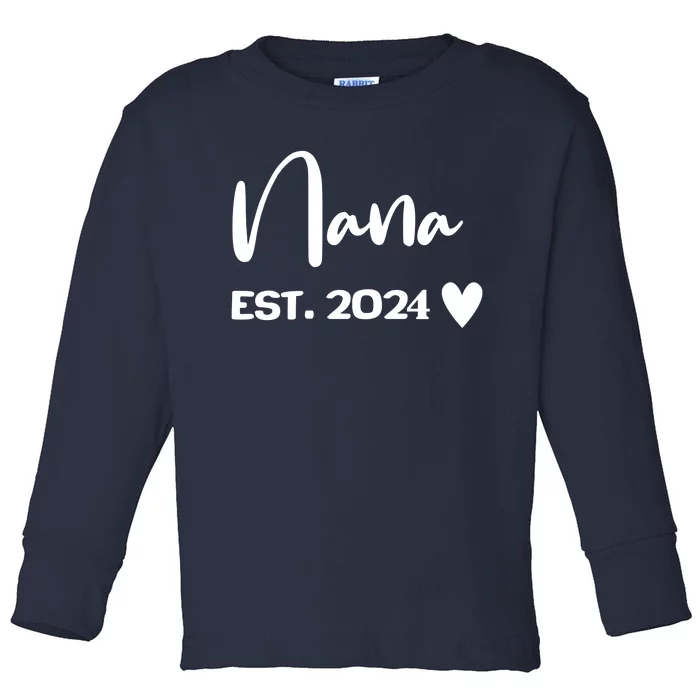 Nana Est. 2024 New Baby Toddler Long Sleeve Shirt