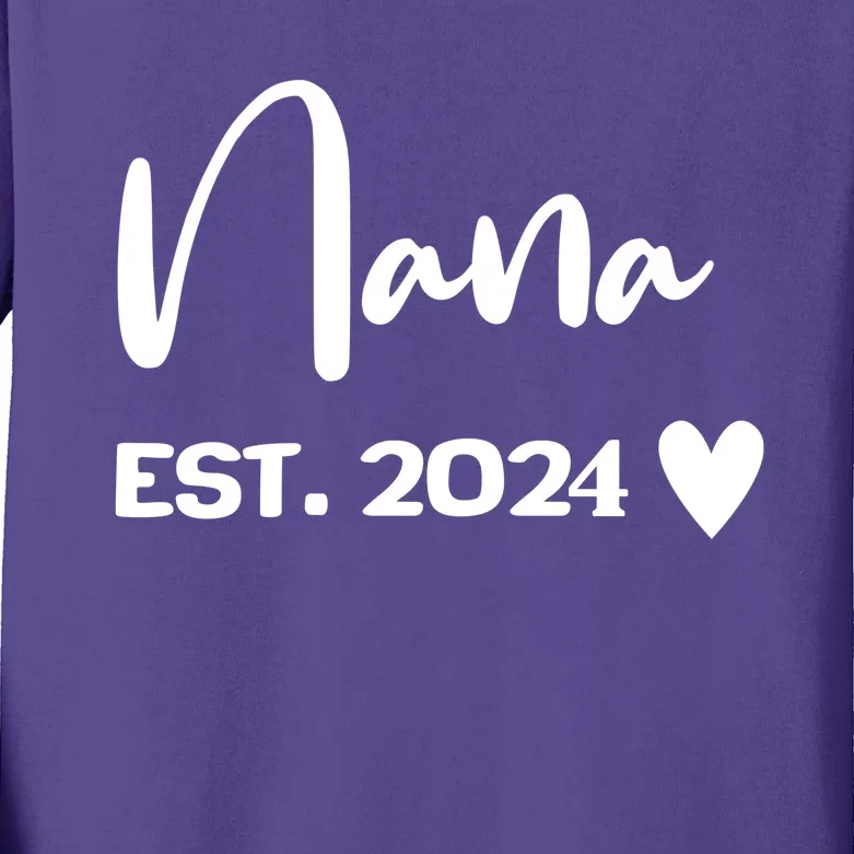 Nana Est. 2024 New Baby Kids Long Sleeve Shirt