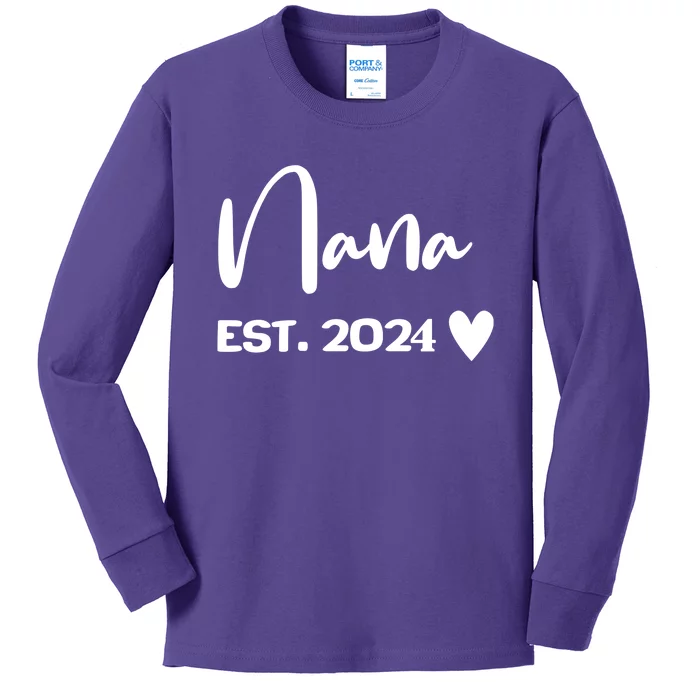 Nana Est. 2024 New Baby Kids Long Sleeve Shirt