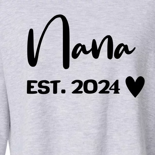 Nana Est. 2024 New Baby Cropped Pullover Crew