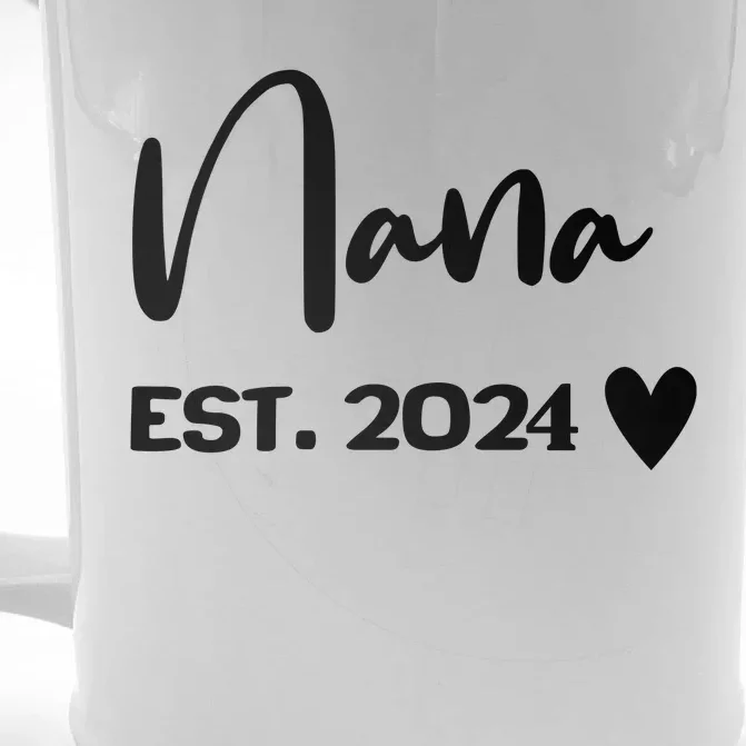 Nana Est. 2024 New Baby Front & Back Beer Stein