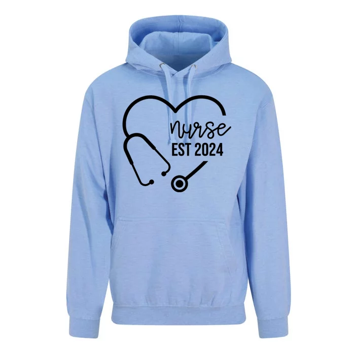 Nurse Est 2024 Rn Nursing School Graduation Graduate Unisex Surf Hoodie