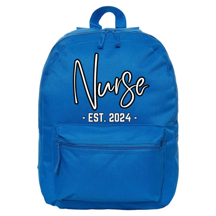 Nurse Est 2024 Rn Nursing School Graduation Graduate Student 16 in Basic Backpack