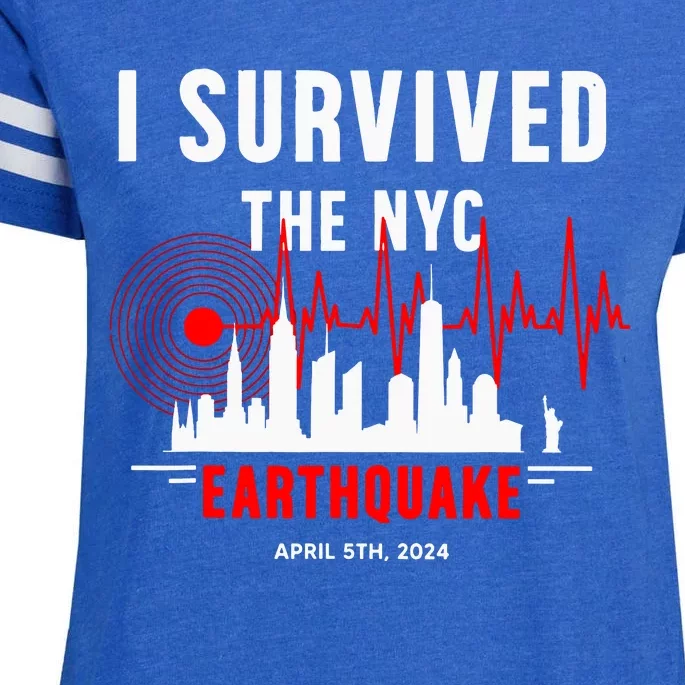 Nyc Earthquake 2024 New York City Earthquake I Survived Enza Ladies Jersey Football T-Shirt