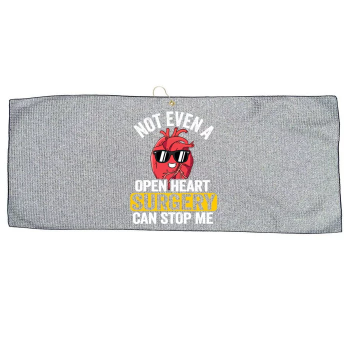 Not Even A Open Heart Surgery Can Stop Me Funny Gift Large Microfiber Waffle Golf Towel