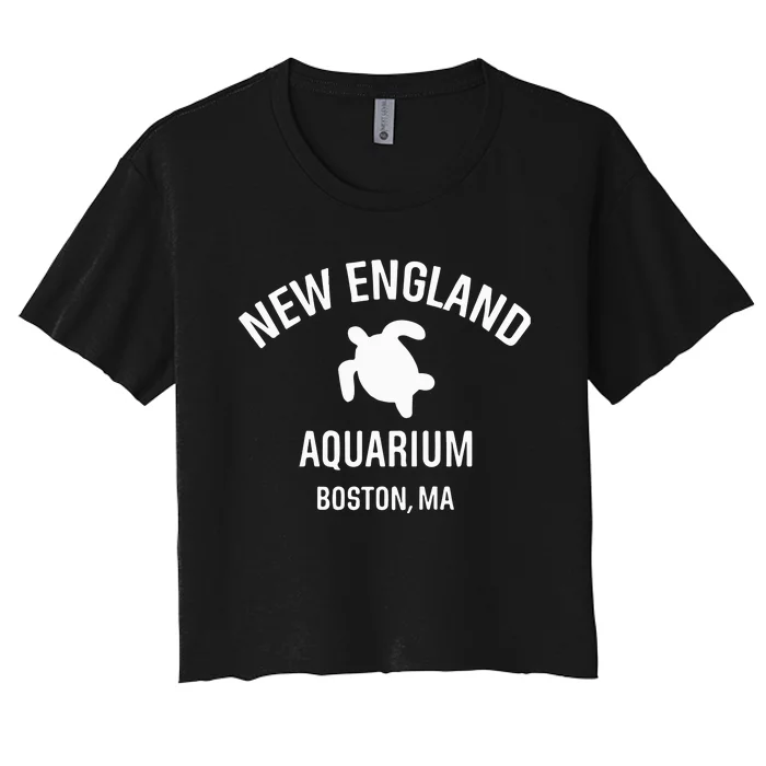 New England Aquarium Boston Ma Women's Crop Top Tee