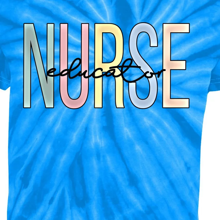 Nurse Educator Boho Nursing Educator Gift Kids Tie-Dye T-Shirt