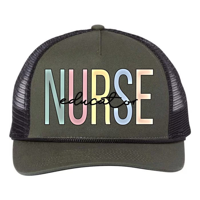 Nurse Educator Boho Nursing Educator Gift Retro Rope Trucker Hat Cap