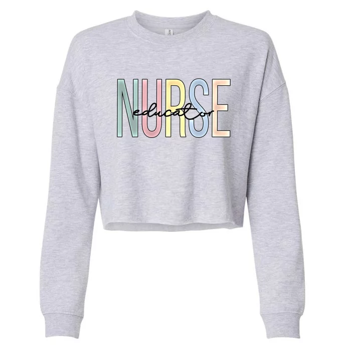 Nurse Educator Boho Nursing Educator Gift Cropped Pullover Crew