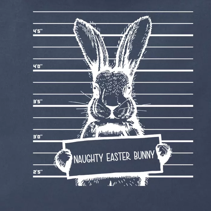 Naughty Easter Bunny Mug Shot Funny Zip Tote Bag