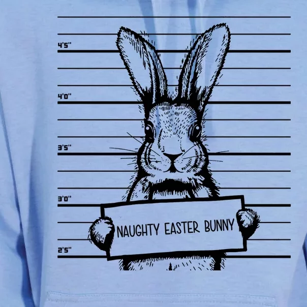 Naughty Easter Bunny Mug Shot Funny Unisex Surf Hoodie