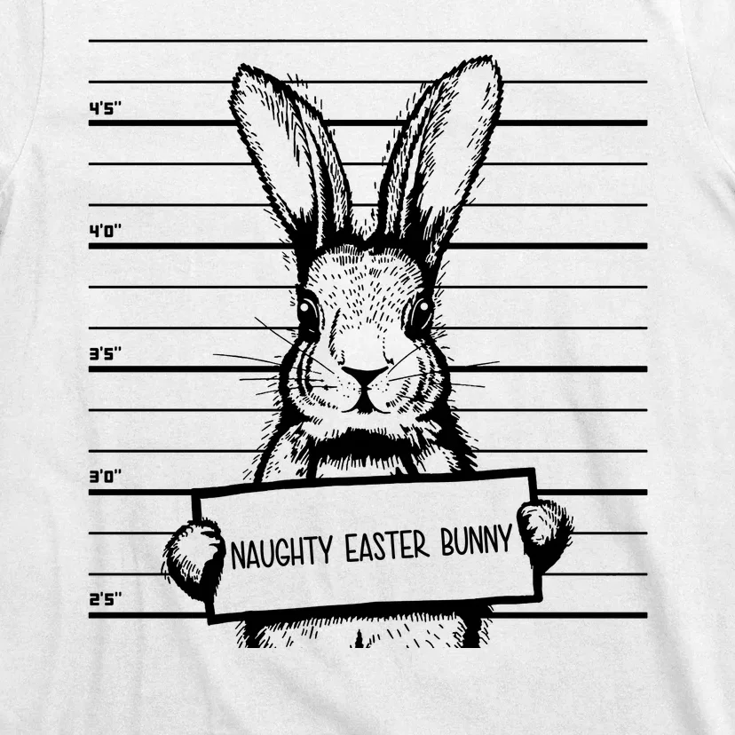 Naughty Easter Bunny Mug Shot Funny T-Shirt