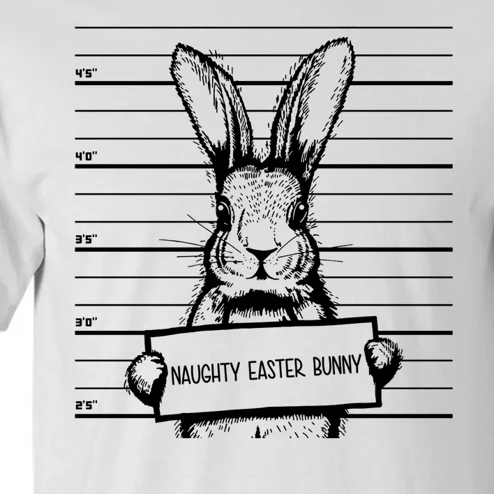 Naughty Easter Bunny Mug Shot Funny Tall T-Shirt