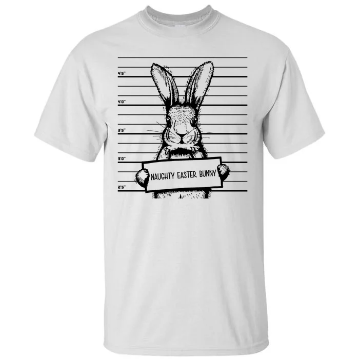 Naughty Easter Bunny Mug Shot Funny Tall T-Shirt