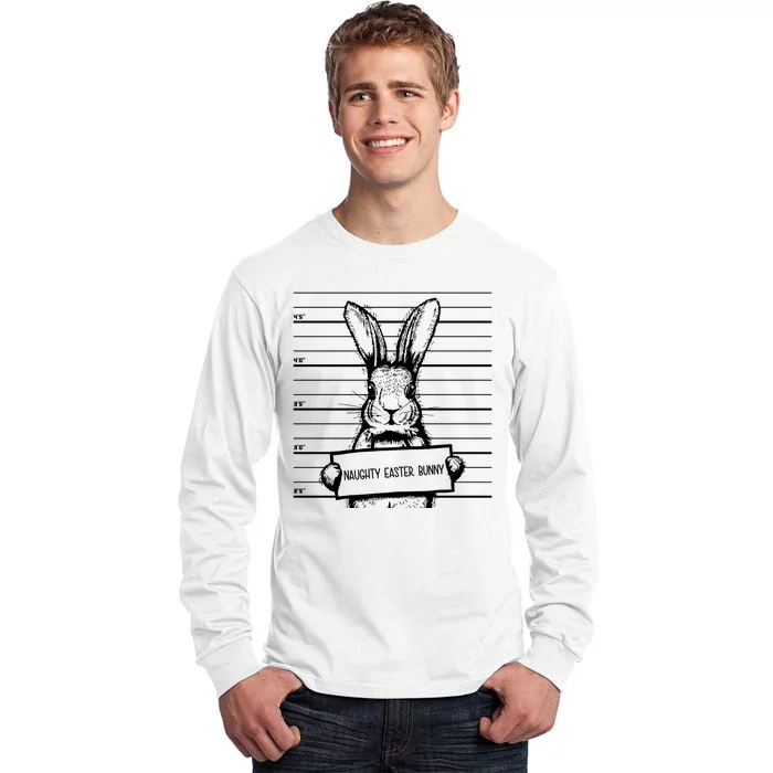 Naughty Easter Bunny Mug Shot Funny Tall Long Sleeve T-Shirt