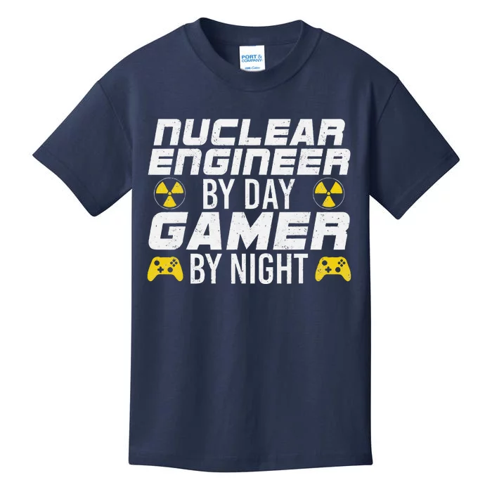 Nuclear Engineer By Day Gamer By Night Nuclear Engineer Kids T-Shirt