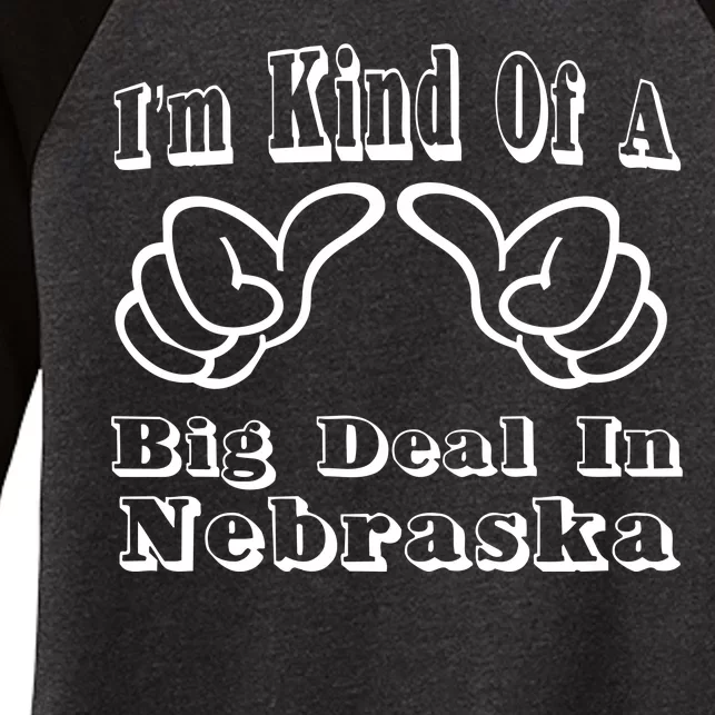 Nebraska Big Deal Women's Tri-Blend 3/4-Sleeve Raglan Shirt