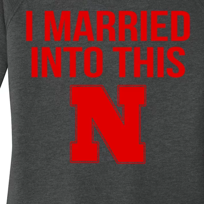 Nebraska Football Married Into This Women's Perfect Tri Tunic Long Sleeve Shirt