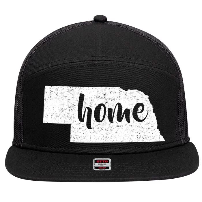 Nebraska Home State 7 Panel Mesh Trucker Snapback Hat