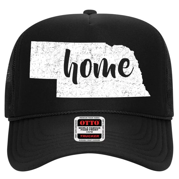 Nebraska Home State High Crown Mesh Trucker Hat