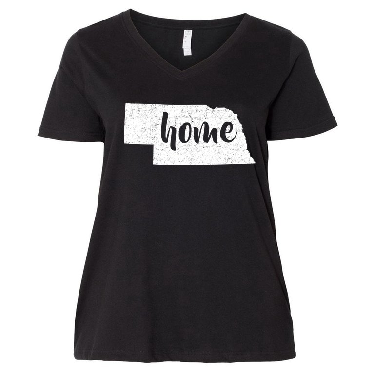 Nebraska Home State Women's V-Neck Plus Size T-Shirt