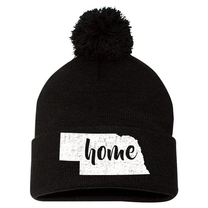 Nebraska Home State Pom Pom 12in Knit Beanie