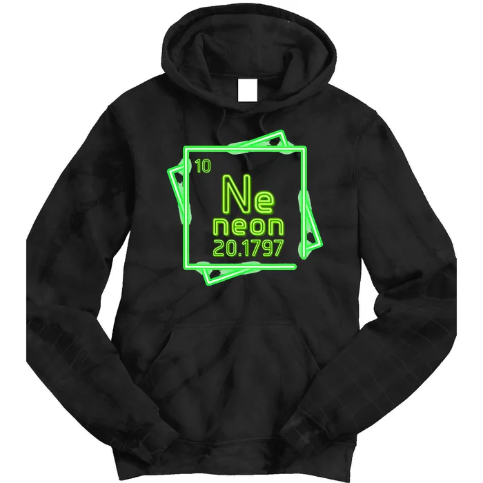 Neon Element Chemistry Periodic Table Science Nerd Tie Dye Hoodie